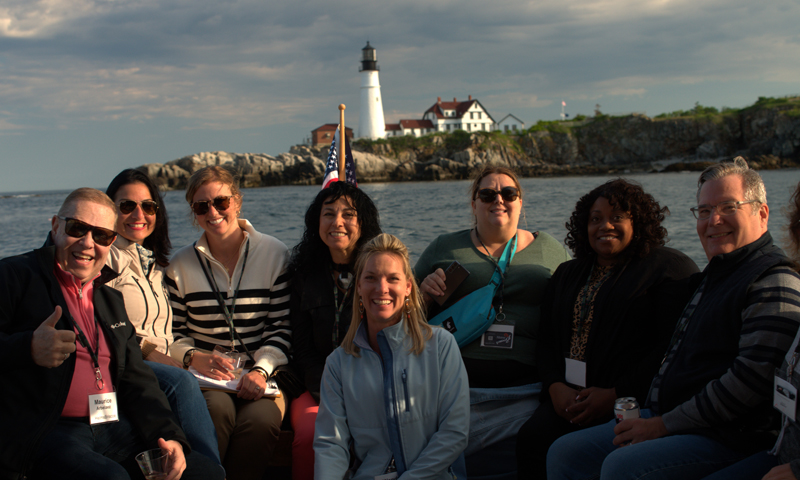 Group boat ride to Portland Head Light; Photo Credit: Digital Edge