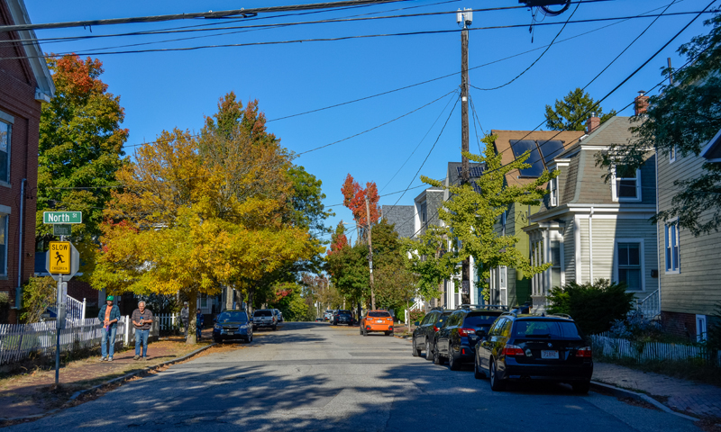 Portland street during fall; Photo Credit: Lauren Witt at Visit Portland Portland street during fall; Photo Credit: Lauren Witt at Visit Portland