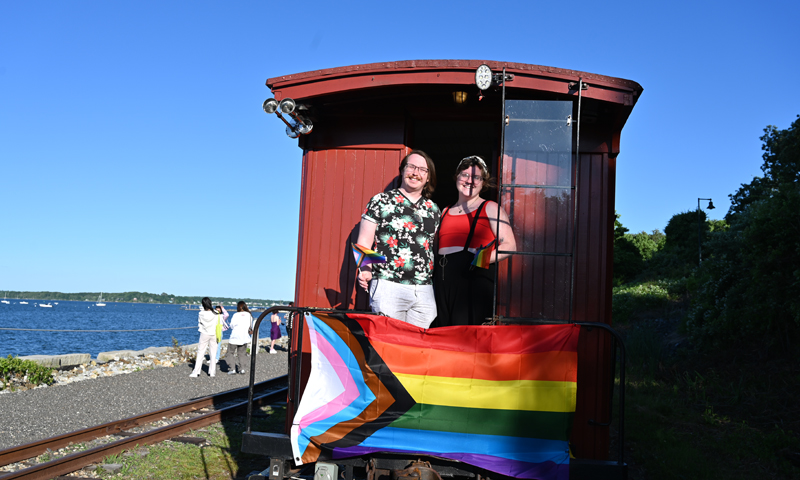 LGBTQ+ Maine Narrow Gauge train rides; Photo Credit: Maine Narrow Gauge LGBTQ+ Maine Narrow Gauge train rides; Photo Credit: Maine Narrow Gauge
