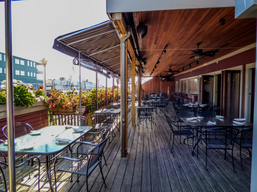 Downstairs Deck. Photo Provided by Boone's Fish House & Oyster Room