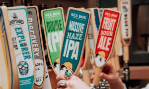 Beers on Tap; Photo Credit: Shipyard Brewing Co.