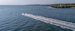 Fore River Sportfishing Boat Passing Portland Head Light, Peter G Morneau Photography
