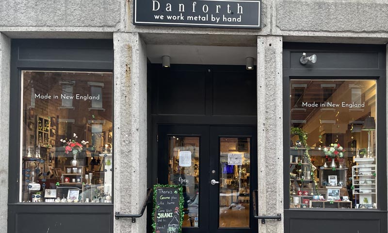 Store Exterior. Photo Provided by Danforth Pewter