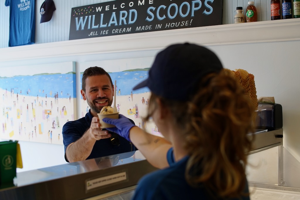 Serving Ice Cream. Photo Credit: Willard Scoops