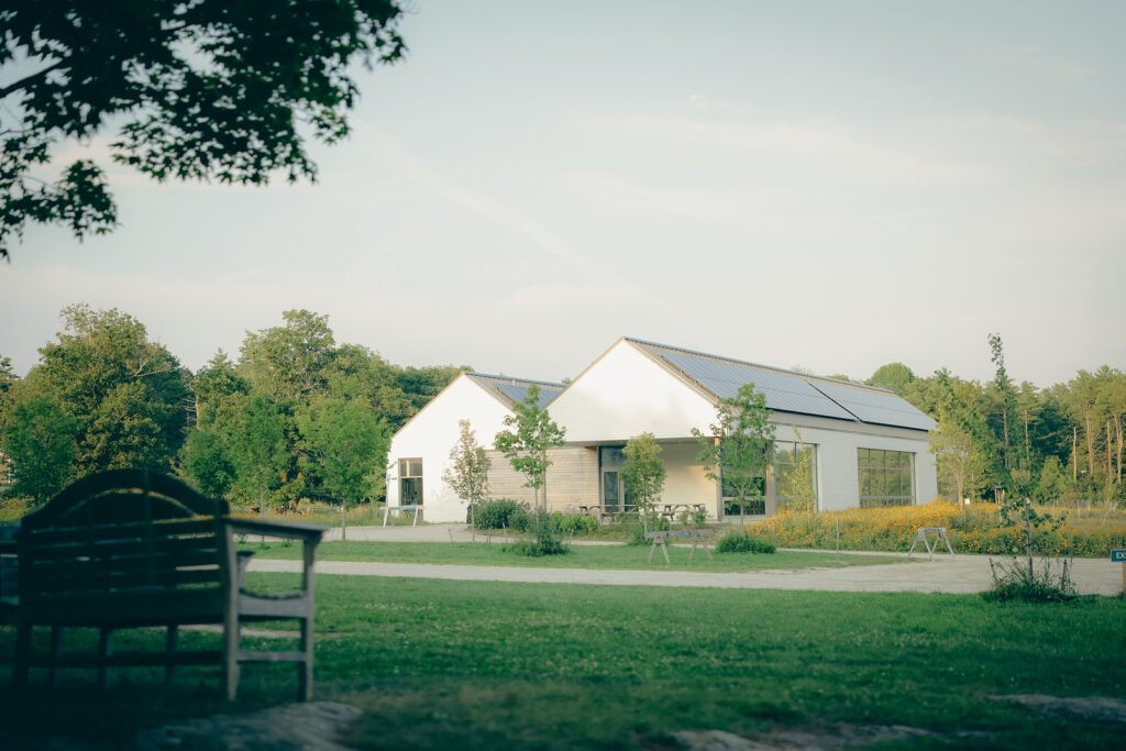 Exterior Smith Center at Wolfe's Neck Center. Photo Credit: Jesse Roesler