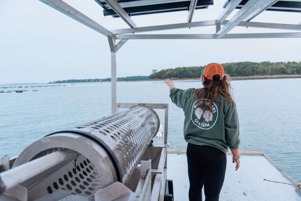 Nauti Sisters Sea Farm Oyster Farm Tour. Photo Credit: Emily Zolo
