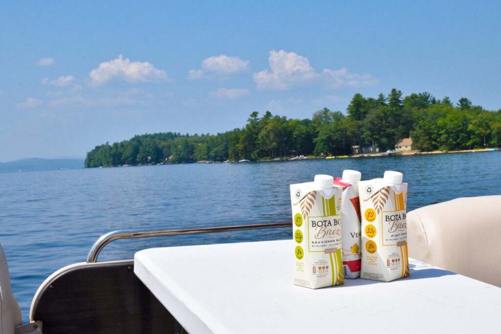 Wine on Sebago Lake Cruises. Photo Credit: Kelly Schneck