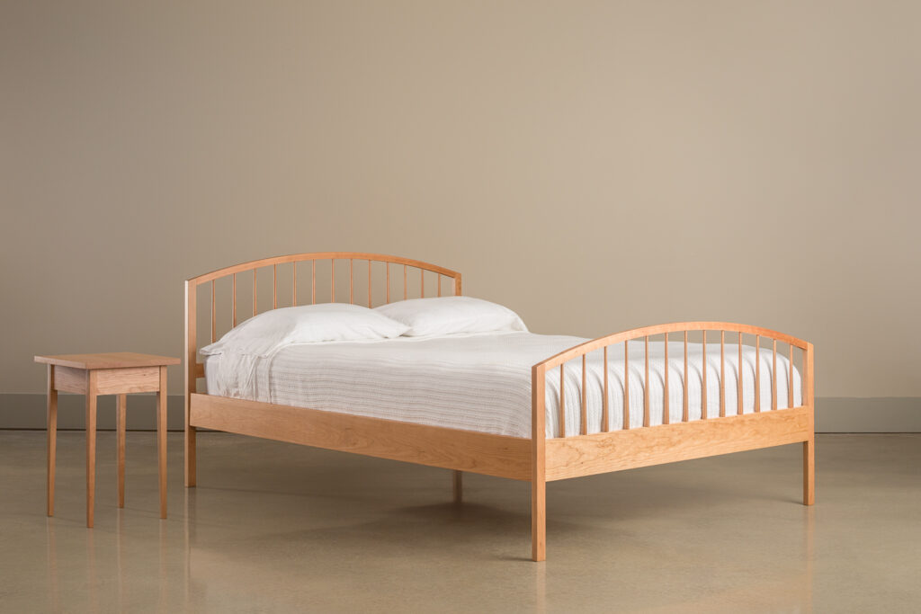 Bedroom Furniture Sale - Photo Credit: Jeff Roberts Imaging Burnette Spindle Bed and Shaker Heirloom Side Table from Chilton Furniture