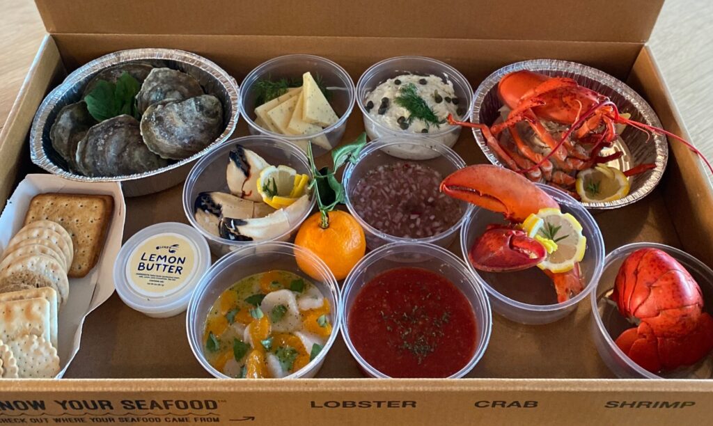 Seafood Charcuterie Box To-Go - Photo Provided by Luke's lobster Portland Pier