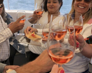 Orange + Rosé Wine Sails - Photo Credit: Wine Wise Events