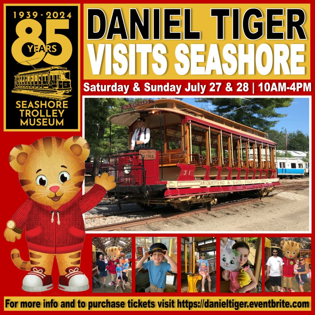 Daniel Tiger Visits Seashore - Photo Courtesy of Seashore Trolley Museum