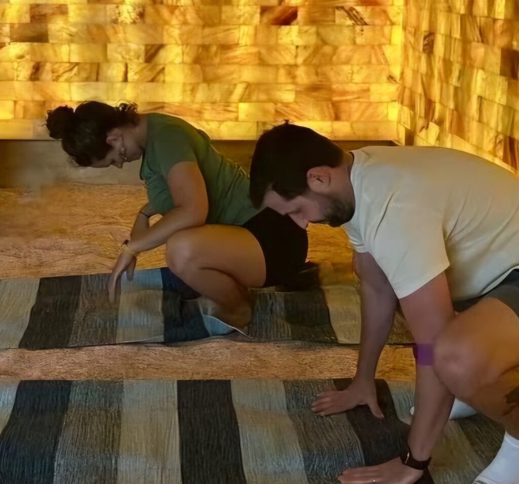 Yoga in a Salt Cave - Photo Courtesy of Ashley Flowers Yoga