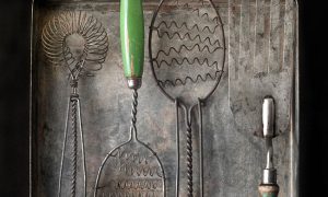 Opening Reception - Photo Credit: Lynn Karlin, Spatula and Whisks from The Tray Series / Kitchen Objects2015, 36” x 36”, Open EditionDye Sublimation on Aluminum (Metal, unframed)