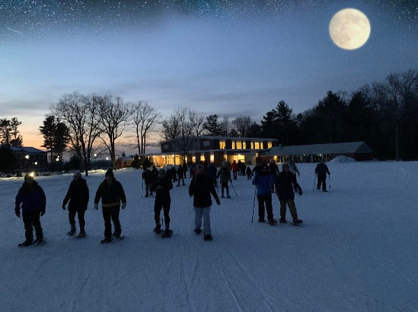 Full Moon Snowshoe Hike - Photo Credit: Pineland Farms